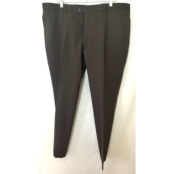 Egera Women Dress Pants Dark Brown Sz 40 Waist 100% Wool - Picture 1 of 8